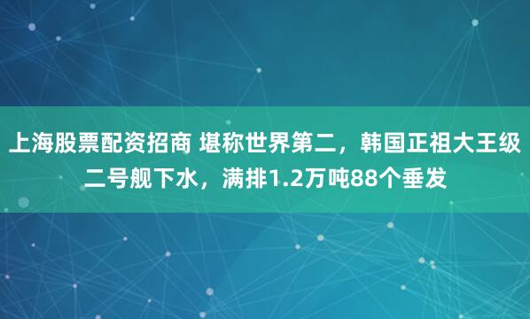 上海股票配资招商 堪称世界第二，韩国正祖大王级二号舰下水，满排1.2万吨88个垂发